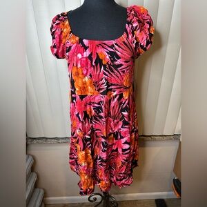 Riley & Rae Red Boho Floral Tropical Sundress Size Medium